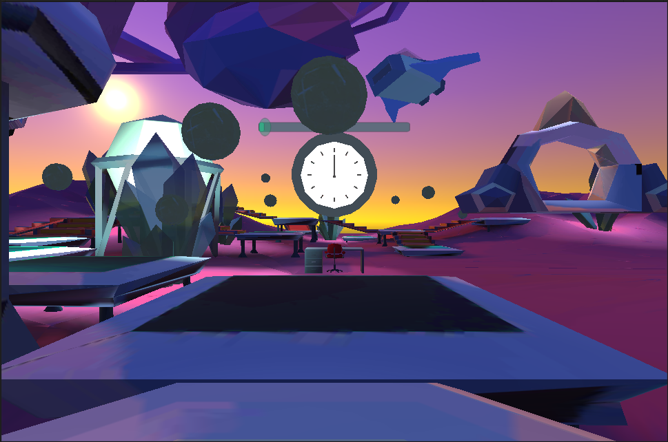 48HRS - GearVR Simulator Game Kim Loza's Capstone Project for Udacity's Virtual Reality Mobile Performance & 360 Media Specialization - starting view